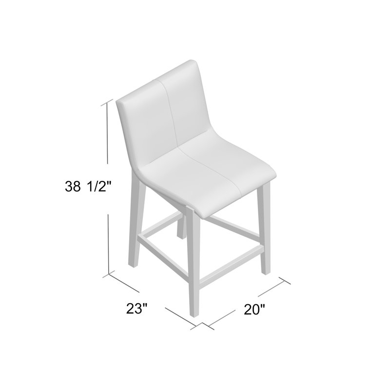 Klemens Upholstered Stool with Solid Wood Frame