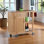 Douglas Natural Finish Multiple Storage Utility Cart with Wheels, 35.40'' H X 36.40'' W X 18.35'' D