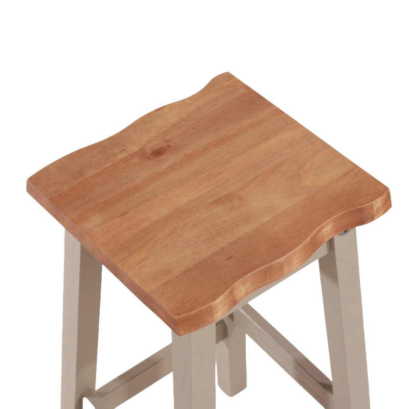 Steele Solid Wood Counter Stool, Grey