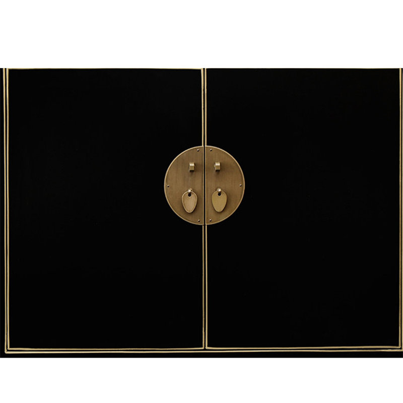 Nouveau buffet de style minimaliste chinois, Noir