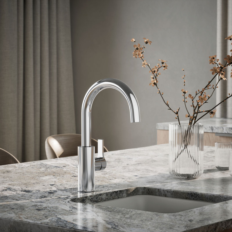 Robinet de lavabo barre à une poignée Elate, Polished Chrome