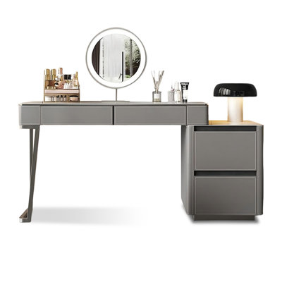 Makeup Vanity with Light mirror,4 drawers