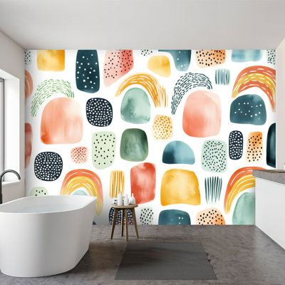 Papier peint adhésif autocollant Boho Rainbow