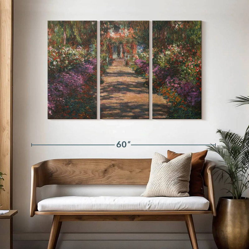 Senne un sentier dans le jardin de Monet à Giverny, H 32 po x l 50 po