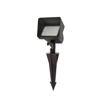 Outdoor 12V Cast Brass flood light 2.75 inch L x 5.25 inch W x 8 inch H in Dark Bronze