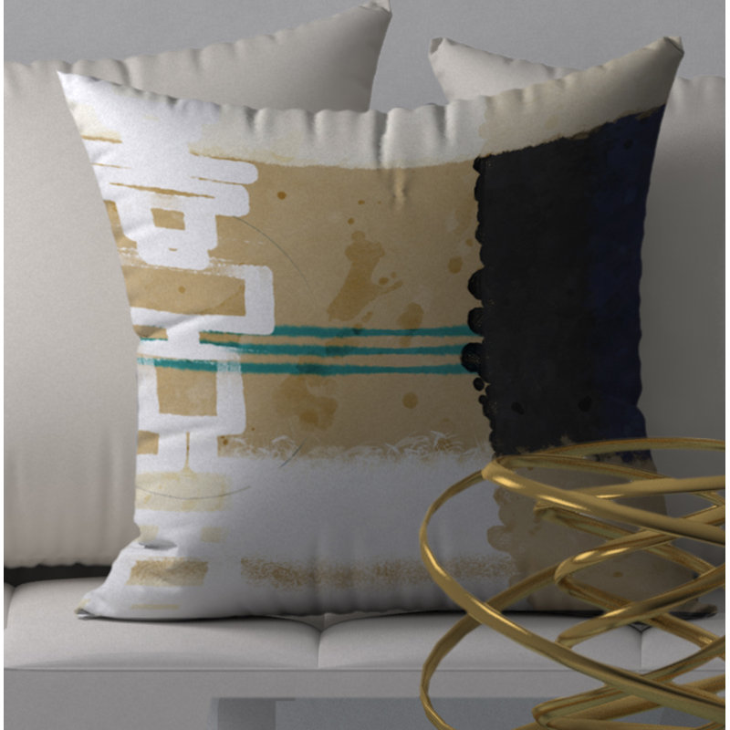 Housse de coussin décorative carrée desire beats, 18" x 18"