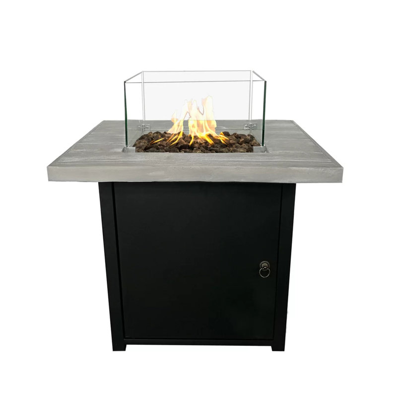 Foyer de table au propane en béton renforcé de fibres
