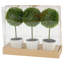 Ensemble de 3 topiaires de buis artificiel en pot