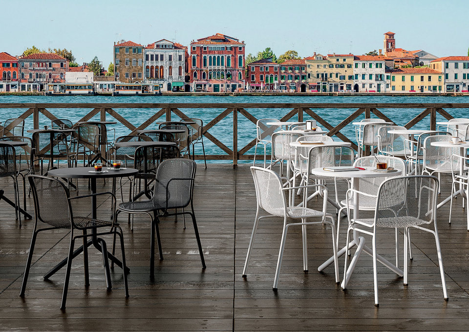 Stackable Patio Armchair, Black