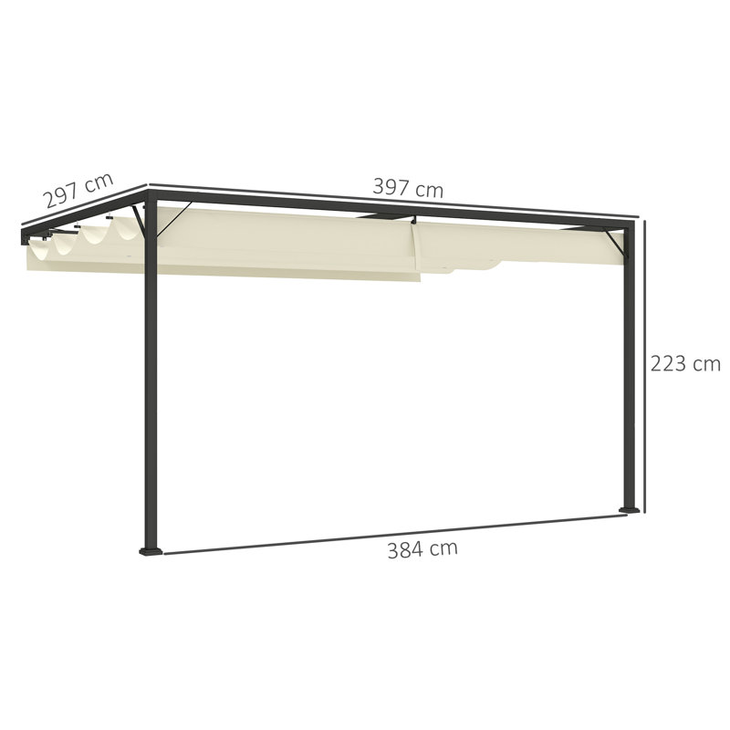 2.23m x 3.97m x 2.97m Pergola 