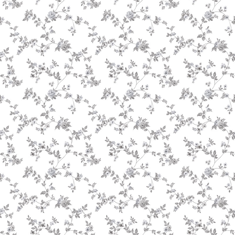 Bryantown 10m x 53cm Matte Wallpaper Roll, Black/Grey