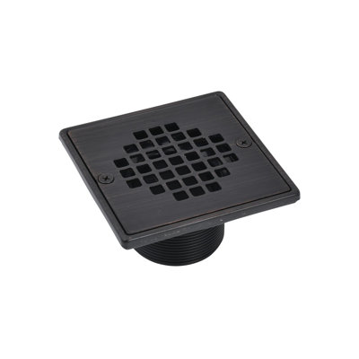 Baril de drain carré en ABS 2 po et crépine à vis en bronze huilé avec anneau