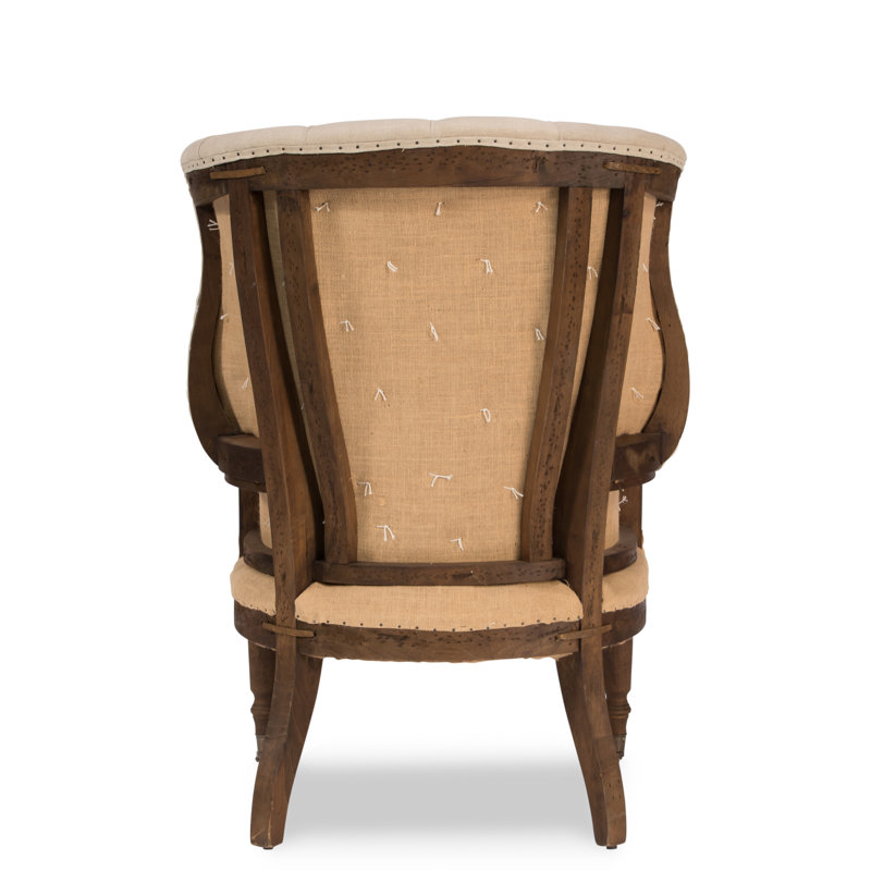 Welsh Leather Tufted Wingback Chair