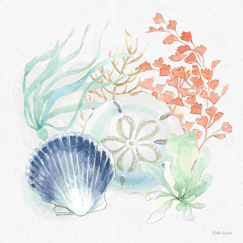 Bord de mer II - impression sur toile tendue, H 20 po x l 20 po