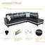 Canapé modulaire en cuir 2 pièces Bawan-2074801191-2074801188