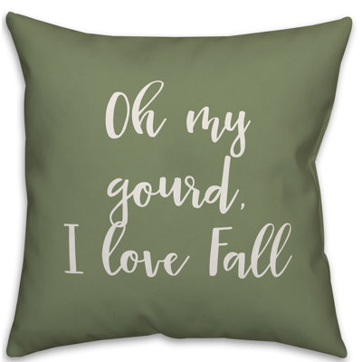  Housse et insert de coussin carré Oh My Gourd I Love Fall