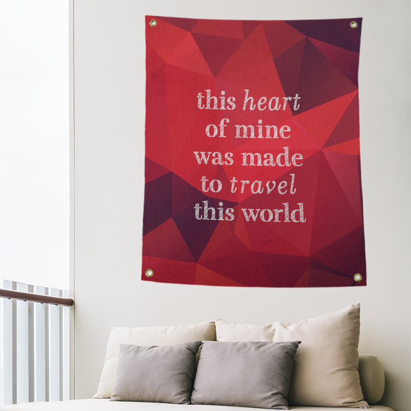 Polyester Tapestry, 36" H x 26" W, Ruby