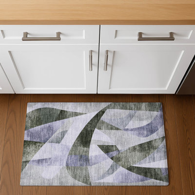 Premium Machine Washable Ashington AMF1836 Swirls Rug