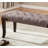Tufted Bench, Fabric, Brown-1512549187
