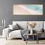 «Coastal Beach Shoreline Serenity Pastel Beach», reproduction encadrée-96074517-111565883