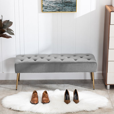 Velvet Upholstered Bench