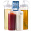 Ensemble de 4 bouteilles en plastique transparent sans bpa Crystalia