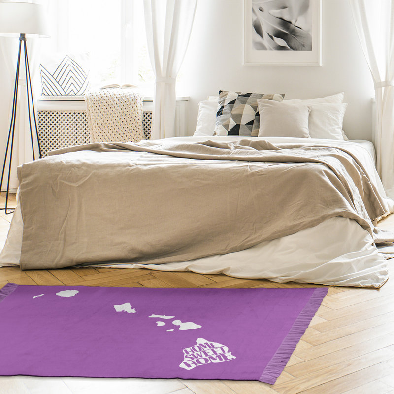Tapis de la surface mauve hawaii
