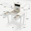 Bureau de coiffeuse multifonctionnel avec éclairage réglable à 3 niveaux avec miroir rabattable et rangement Table de maquillage profonde 15,75 po 2 tiroirs et 3 boîtes de rangement amovibles Bureau de bureau compact blanc-138565642