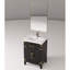 Meuble-lavabo en chêne noir 24 po X 18 po, comptoir en acrylique, robinet et miroir inclus-1102674039
