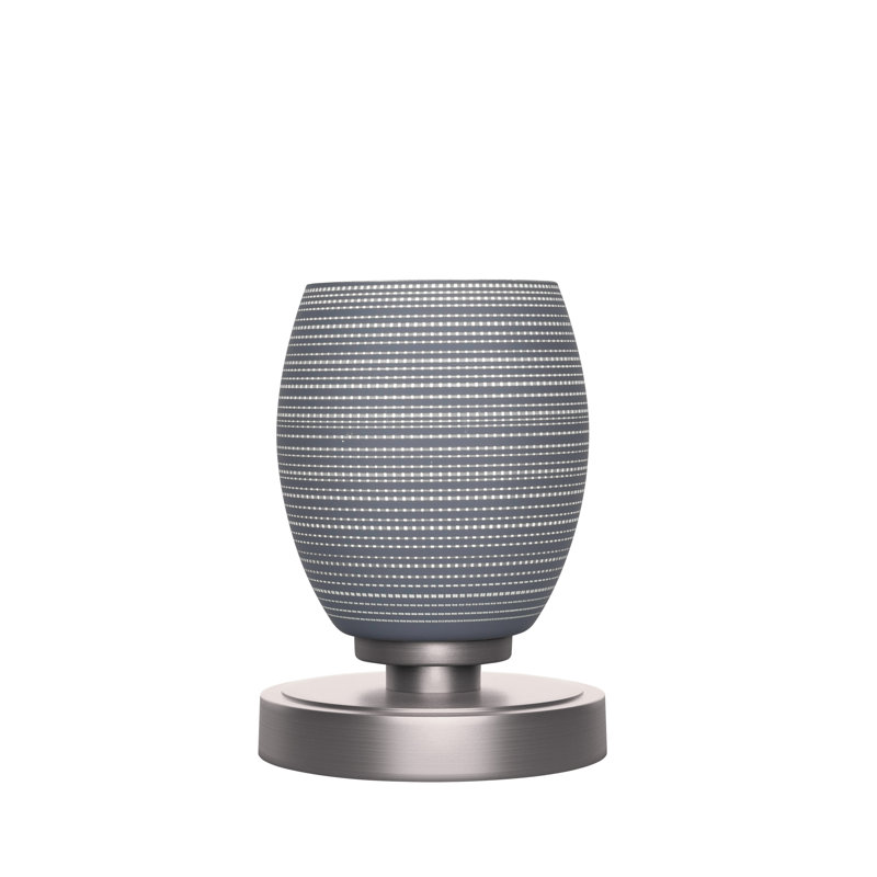 Lampe d'appoint Fika présentée en finition graphite avec verre matriciel de 5 po, Gris