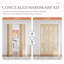Porte pliante en verre massif non fini avec trousse de quincaillerie d'installation-116842296-116842295