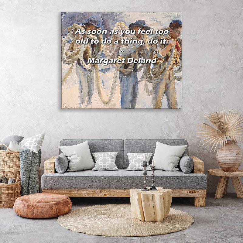 Toile tendue Astoria Grand Gallery par Margaret Deland: «Dès que vous vous sentez trop vieux pour faire une chose,