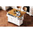 52'' Kitchen Island With Drop Leaf And Wheels. White, Design, Spice Rack, Towel 2 Doors, 5 Drawers, Adjustable Shelf For Elegant Modern Luxury Coastal Practical Function Storage. White Finish,-1301877287