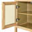 Bohemian Style Rattan Buffet Storage Cabinet with Solid Wood Frame, Push-to-Open Design-2027855633