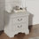 Table de chevet en bois 22 po L 22 po, 2 tiroirs de rangement, bois massif