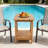 16.7'' High Compact Side Table, Sturdy Slatted Design For Backyard, Deck, Balcony, Garden Nook-2009245141