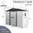8x4 Ft Outdoor Metal Storage Shed. White And Black. Stable Secure. Tilted Roof & Lockable Door. Includes Foundation Enhancements Shed 8ft X 4ft. Galvanized Iron For Strength. Comes With Perks-117455827