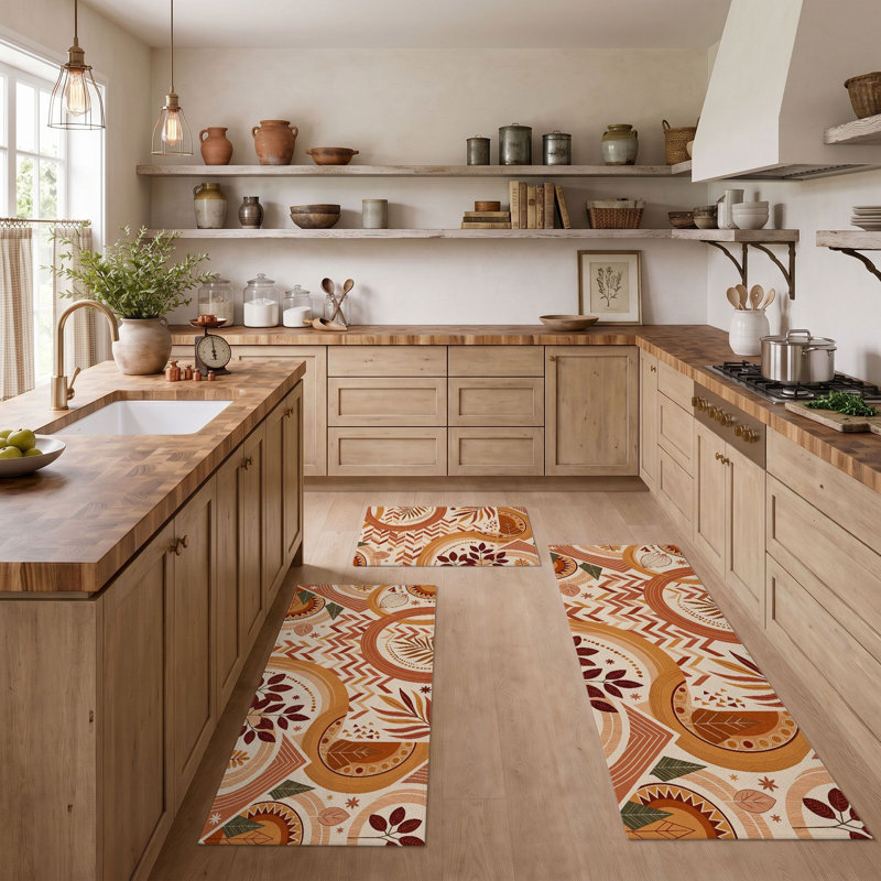 Tapis de cuisine lavables antidérapants Boho