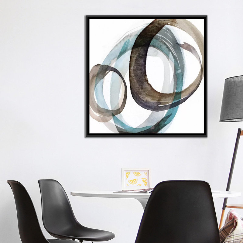 « overture ii », impression sur toile, H 18 po x l 18 po x P 1,5 po, Toile avec cadre noir, Pas de tapis