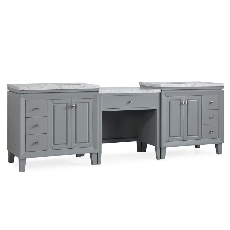 Comptoir de meuble-lavabo double 103 po
