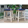 7 Pc. Antique Wash Eucalyptus Counter Height Set With Blue Rope Stools