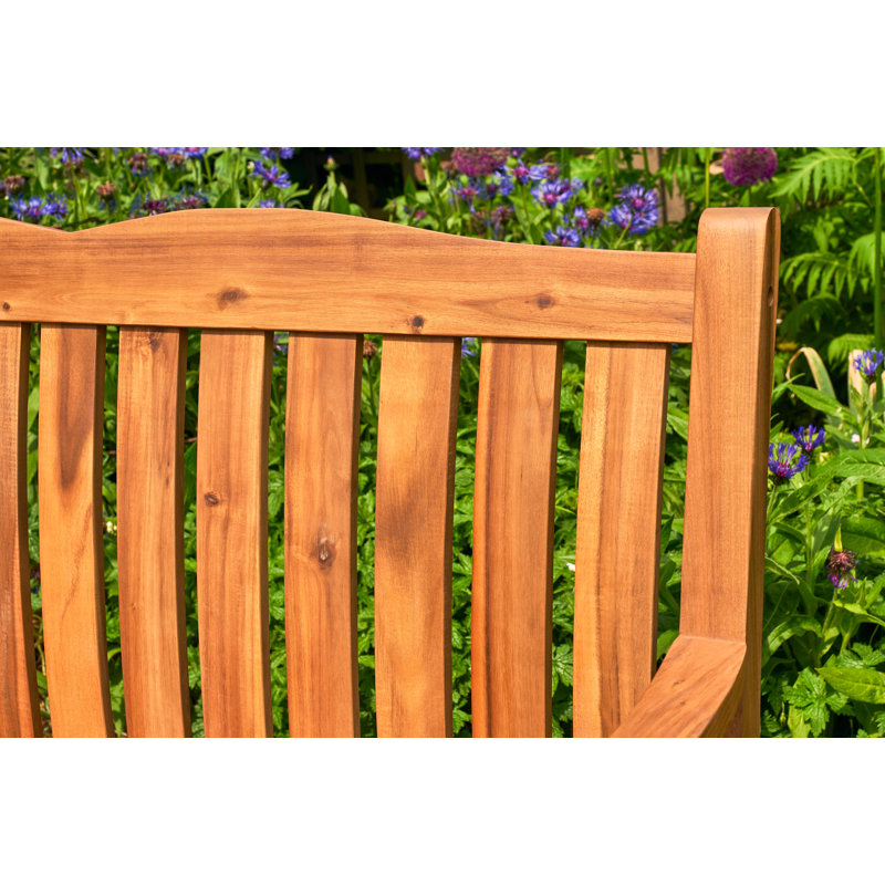 Laceyville - Mayfield Acacia Teak Look Bench, 96cm H x 120cm W x 68cm D