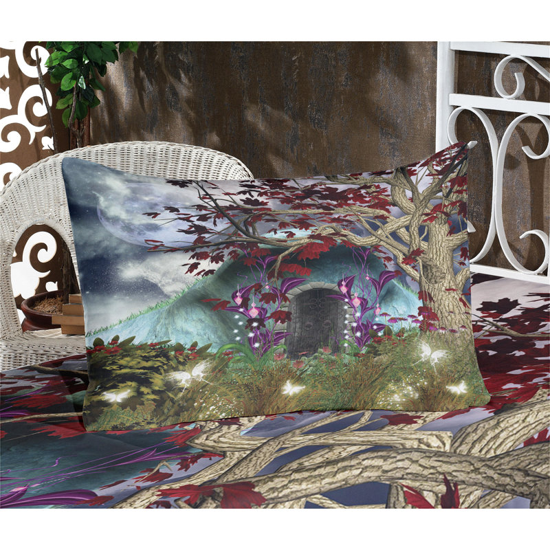 Multicolore ensemble de draps et taies décoratifs Ambesonne Forest, Ensemble de draps pour lit simple + 1 drap-housse 