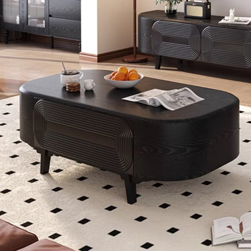 Table de bout à rangement noire