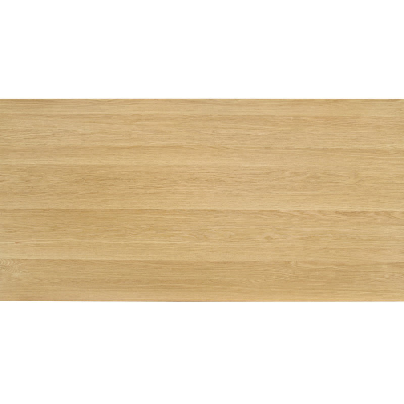 Table de salle à manger rectangulaire avec flair naturel, plateau épais de 37 mm, piédestaux doubles, 94 x 47 x 30, 240 lb, table de finition en bois et placage, épaisseur de table et tablette