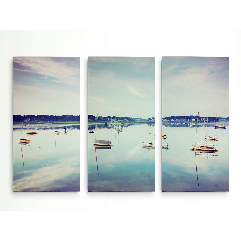 Cape Ann Marina-impression sur toile tendue multi-pièces, H 24 po x l 36 po x P 1,5 po