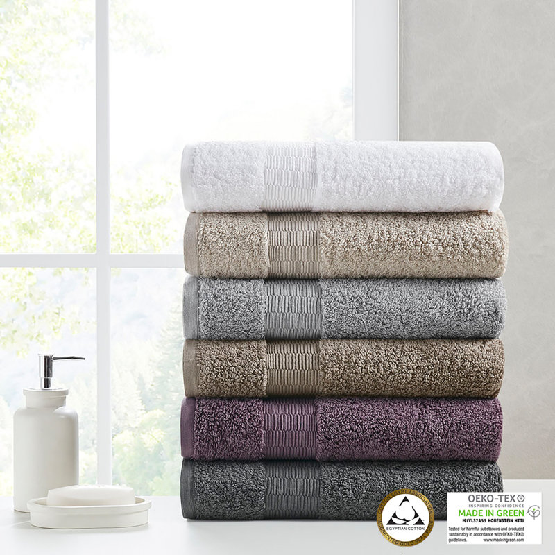 Luxurious 100% Egyptian Cotton 6-Piece Towel Set