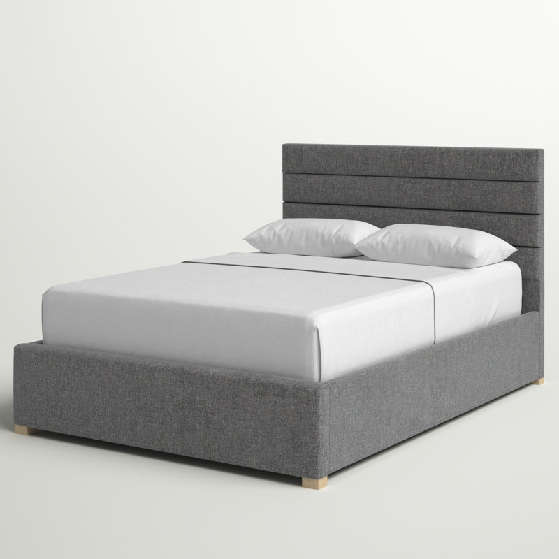 Arpad Upholstered Ottoman Storage Bed, Double (4'6), Charcoal