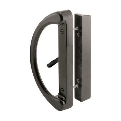FHC C1224 Sliding Patio Door Handle Set - - Black Diecast - Mortise Style - Non-Keyed - Fits 3-15/16" Hole Spacing (1 Set)