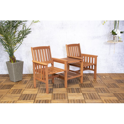 Touete Solid Wood Meranti Outdoor Bench